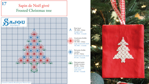Vorlage 17: Geeister Tannenbaum Adventskalender Maison Sajou